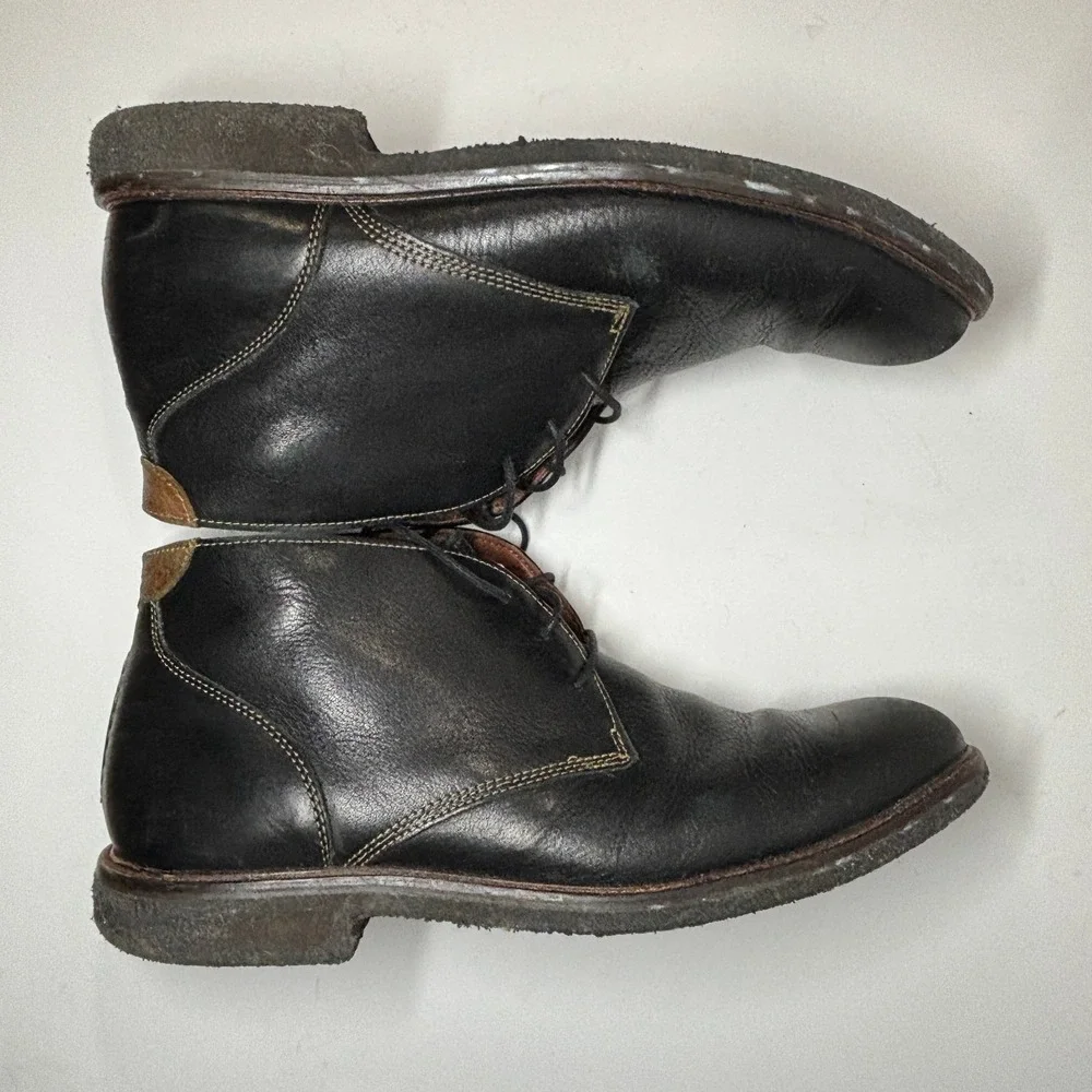 Johnston & Murphy Chukka Boots Mens‎ 11.5 Black Leather Desert Boots Casual